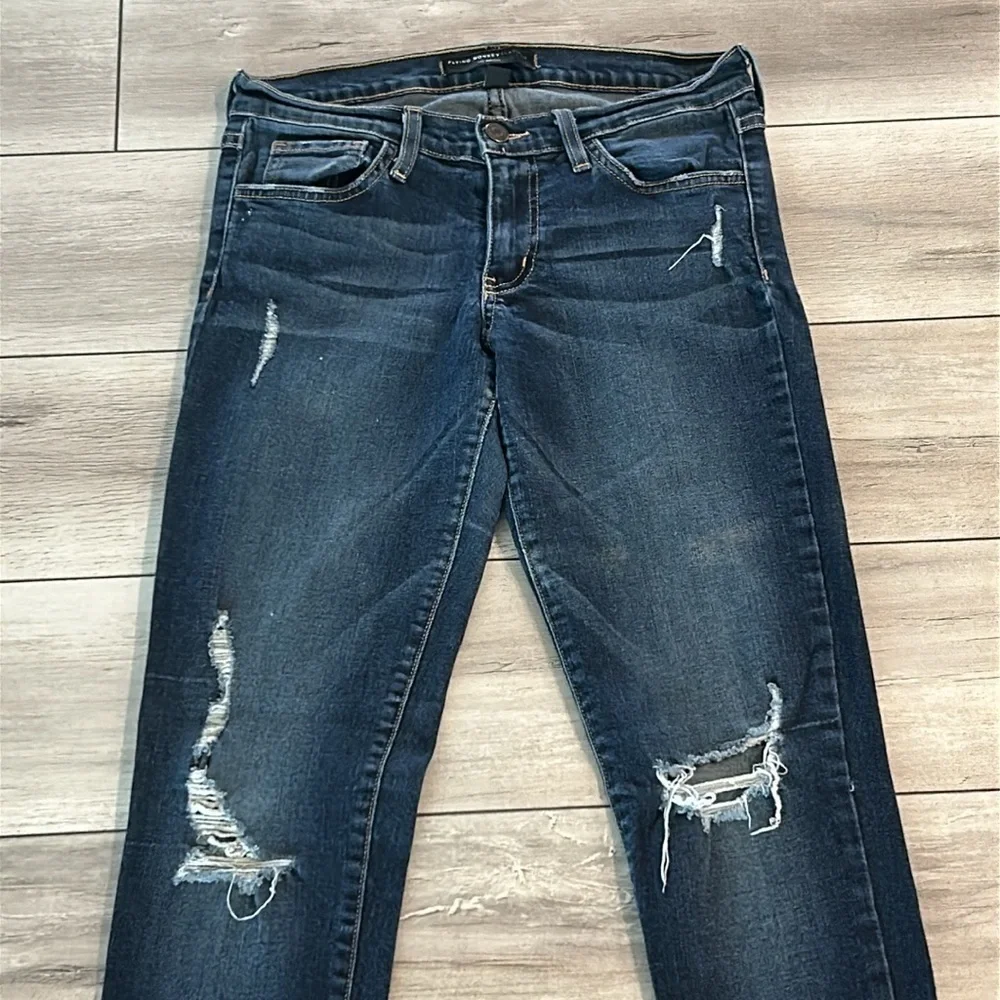 Flying Monkey Platinum skinny fit distressed jeans size 28
